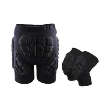 Imagem de Shorts Esportivos Unissex Acolchoados XS-3XL Com Protetores De Joelho,