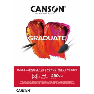 Imagem de Bloco Graduate Óleo e Acrílico 20 Folhas 290g Canson, A4