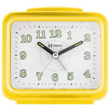 Imagem de Relogio despertador herweg 2588-268 amarelo pantone, AMARELO PANTONE