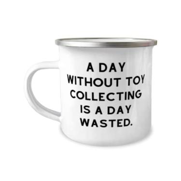 Imagem de Presentes de coleção de brinquedos para homens e mulheres, a Day Without Toy Collecting is a Day Wasted, Inspire Toy Collecting 350 ml Caneca de acampamento
