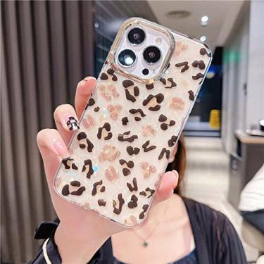 Imagem de Capa de estampa de leopardo com estampa de leopardo em escala de peixe arco-íris luxuosa para iPhone 12 11 13 Pro Max XR XS X 6 8 7 Plus SE Capa de silicone macia, A08, para iPhone 11