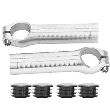 Imagem de VGEBY Handlebar Ends, 1 Pair Aluminum Alloy Bike Handlebar Grips Cycling Handlebar Bar Ends for Road Mountain Bikes(Silver) Bicycles and Spare Parts