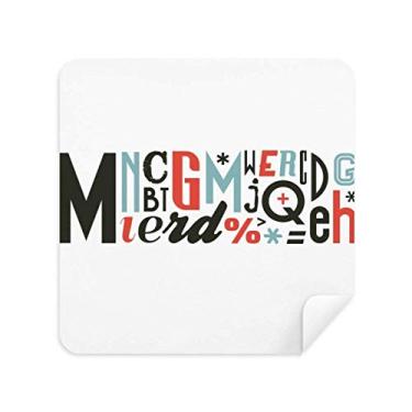 Imagem de Elegante Alfabeto Citação Manuscrita Pano de Limpeza de Tela Tecido Camurça 2 peças