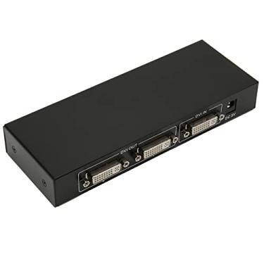 Imagem de DVI Splitter 1 Em 2 Out, 2 Portas DVI Dual Monitors Distribution Duplicator Video Splitter 30/36 Bit Depth Color, Support Bluray DVD24/50/60fs/HD DVD/xvYCC, 16yd Input /22yd Output (Plugue UE)