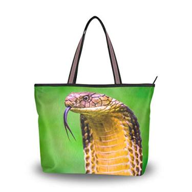 Imagem de Bolsa de ombro My Daily feminina King Cobra Snake, Multi, Large