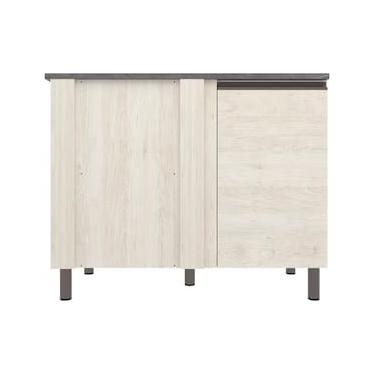 Imagem de Balcão de Canto Bartira Cristal MDP 15mm com 1 Porta e 1 Prateleira - 101cm de largura