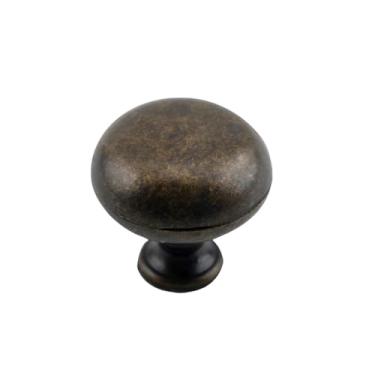 Imagem de Hardware para móveis estilo pastoral retrô redondo alça de furo único liga de zinco maçaneta da gaveta da porta do armário, 8131