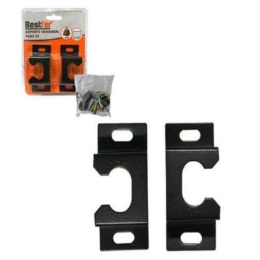 Imagem de Suporte para TV Fixo Universal 10" a 85" Suporta até 40 Kg cor Preto -