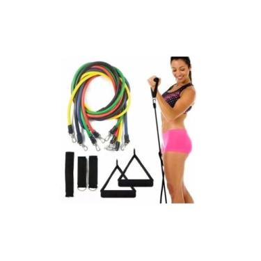 Imagem de Elástico Para Treino Kit Completo Com Bolsa Para Viagem - Abelhuda Pre