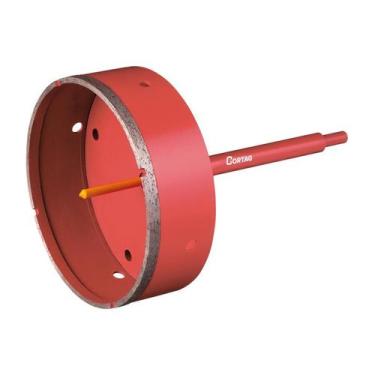 Imagem de Serra Copo Diamantada Haste e Pino Guia p/ Alvenaria 165mm 61440 Corta