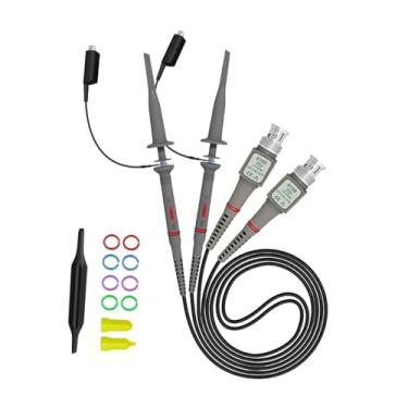 Imagem de MERIGLARE 2 peças de sondas de osciloscópio, kits de sondas de osciloscópio atualizados 20m 60m 100m 10:1 sondas de clipe de osciloscópio estável
