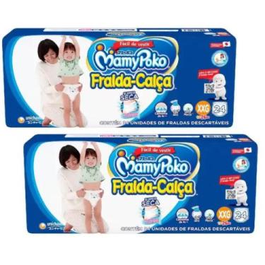 Imagem de Fralda Calça Mamypoko Super Seca Azul 2 Pacote Tamanho XXG 15-26kg 44 