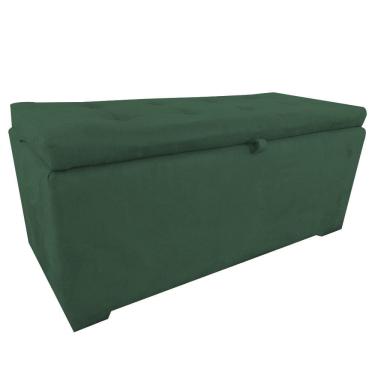 Imagem de Bau puff 80 organizador porta treco brinquedos sapatos infantil multiuso Verde	