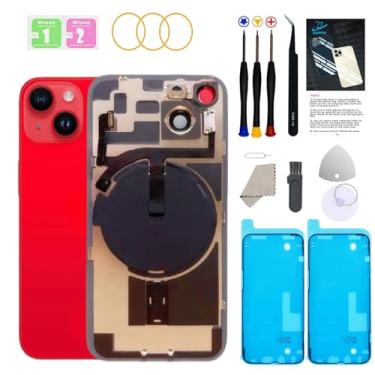 Imagem de GUPFIX Substituição de vidro traseiro para iPhone 14 com ferramentas Repir, tampa traseira de grande orifício de substituição de vidro todas as operadoras com adesivo pré-instalado e kits de