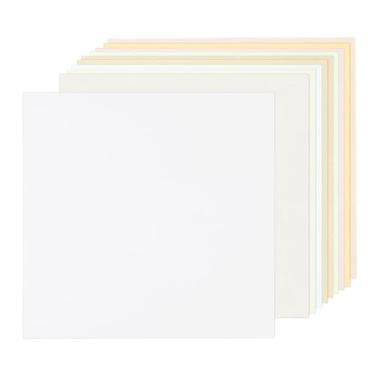 Imagem de Rebower 50 folhas de papel pergaminho envelhecido 90GSM folha de papel vintage, [para certificado, convite, envelope] - 30 x 30 cm / 10 cores sortidas