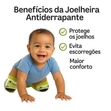 Imagem de Par de Joelheira Antiderrapante Para Bebê 3 A 12 Meses Plin Baby Bichi
