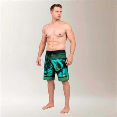 Imagem de Bermuda Surf Masculina Estampa Monstera Verde - Ethical, Verde, 42