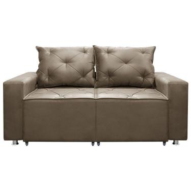 Imagem de Sofá 2 Lugares Retrátil E Reclinável Bariloche 1.60cm C/ Molas - Suede Bege