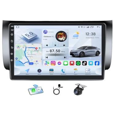 Imagem de Rádio de carro para Nissan Sentra 2013-2019: Carplay sem fio e atualização automática para Android, 10 polegadas, 1280 x 800 IPS, tela sensível ao toque, estéreo, com WiFi 5G, Bluetooth, GPS, rádio FM