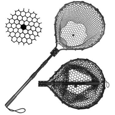 Imagem de Rede de pesca Blue Billow Rubber Folding Landing Net Large