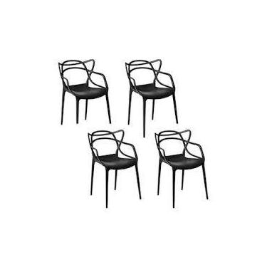 Imagem de Kit com 4 Cadeiras Allegra Master Preta - UNIVERSAL MIX