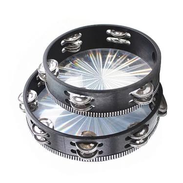 Imagem de RiToEasysports Pandeiro, Tambor Radiante de Madeira, Instrumento Musical de Jardim de Infância, Educação Precoce, Tambor de Mão para Dança de Festa (8 polegadas)