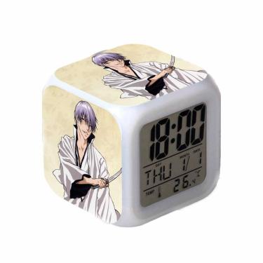Imagem de Despertador digital LED Bleachs Square para crianças 8x8x8cm