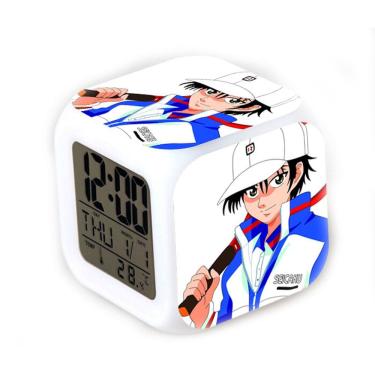 Imagem de Despertador Tezuka Kunimitsu com mudança de LED de 7 cores com termômetro