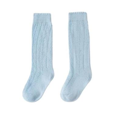 Imagem de Meias Altas Respiráveis Para Crianças, Meias Longas De Algodão Macio P