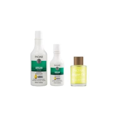 Imagem de Kit Inoar Shamp 500Ml+Cond 250Ml Argan Hidrat+Oleo Argan 7Ml