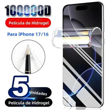 Imagem de Protetor De Tela De Filme Hidrogel Cobertura Total 5 Peças Para iPhone