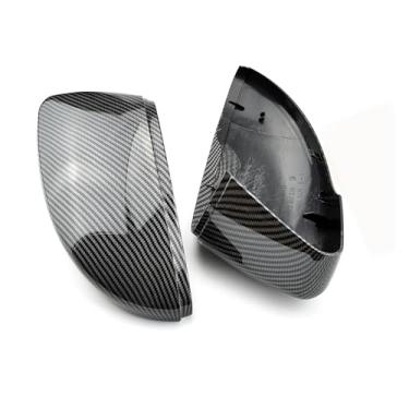 Imagem de Compatível com vw passat b7 scirocco jetta mk6 besouro espelho retrovisor habitação acessórios automotivos preto tampas de espelho lateral(Carbon Look)