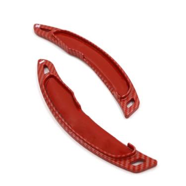 Imagem de Capa de extensão de câmbio de volante ABS em fibra de carbono vermelha, para Outlander PHEV, para Eclipse Cross, para Pajero Sport MK3