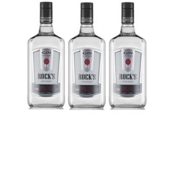 Imagem de Kit Gin Rock's Seco 1000ml 3 Unidades