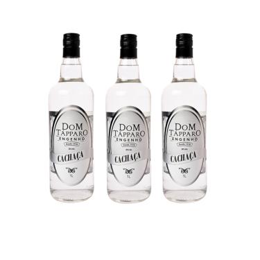 Imagem de Kit Cachaça Dom Tápparo Prata 1000ml 3 unidades