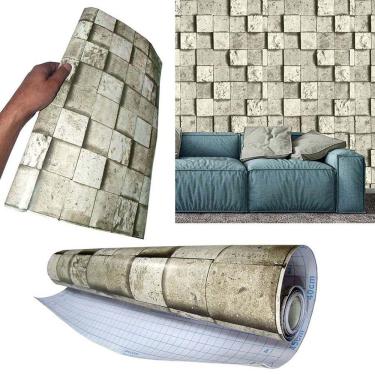 Imagem de Papel De Parede Kit Com 5 Adesivo Tijolo