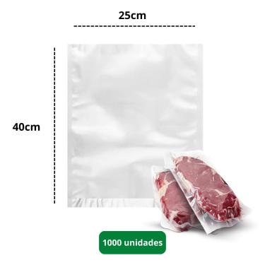 Imagem de Saco a Vácuo 25X40cm com 0,16 micras 1000 Unidades