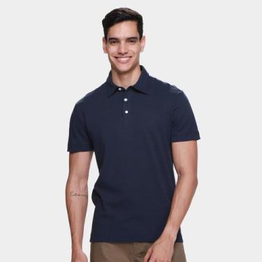 Imagem de Camisa Polo Forum Casual Masculina, Azul, G