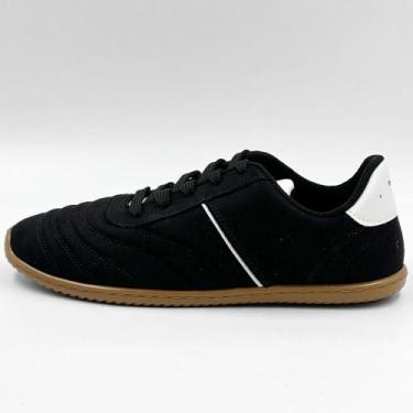 Imagem de Tênis Moleca Casual com Cadarço Feminino, 37, Preto, Branco
