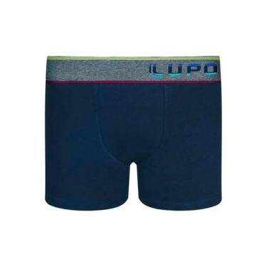 Imagem de Cueca Boxer Infantil Lupo 00151-011 Lisa Algodão T. P/GG, P, 2805, Mar