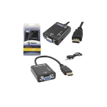 Imagem de Cabo Conversor Hdmi Para Vga Femea 1 Saida De Audio 24Cm
