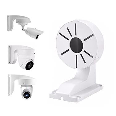 Imagem de compcctv Suporte de montagem para câmera de segurança, ABS para ambientes internos e externos, suporte tipo L para montagem de câmera IP de cúpula de segurança CCTV, suporte para câmera domo