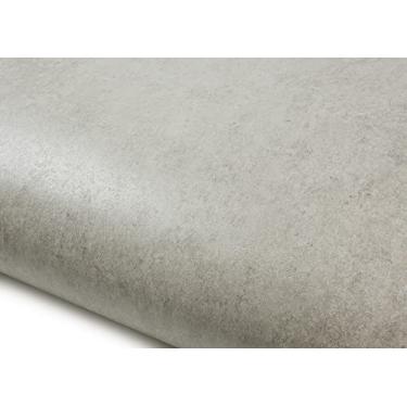Imagem de ROSEROSA Papel de parede autoadesivo de concreto falso de PVC para descascar e colar forro de prateleira de bancada cinza (LW450: 7,5 m x 1,8 m)