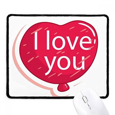 Imagem de Mousepad de borracha para jogos dia dos namorados, rosa I Love You Balloon