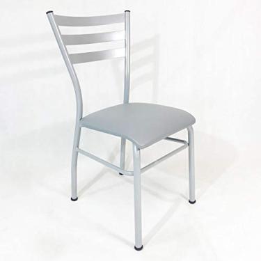 Imagem de Cadeira de COZINHA com reforço cinza claro - Poltronas do Sul