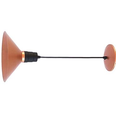 Imagem de Pendente Chapéu Emalustres Pequeno Cobre/Preto