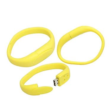 Imagem de Flash Drive de 16 GB USB Flash Drive Memory Stick Thum Drive USB 2.0 Drive USB Flash Disk U Pen Drive USB Disk Memória Flash Armazenamento Externo USB Stick PenDrive (Amarelo)