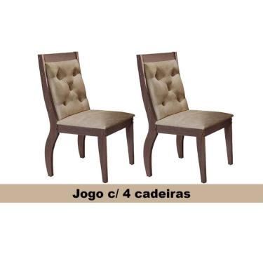 Imagem de Kit 4 Cadeiras Sala Jantar Ágata CF  Un Café/Chocolate - Rufato