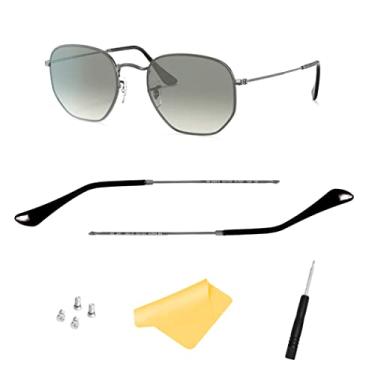 Imagem de Braço de substituição de hicycle, pontas de templo para óculos de sol Ray Ban RB3447 RB3547N RB3548N RB3647N, com 4 parafusos, 1 chave de fenda (bronze leve)