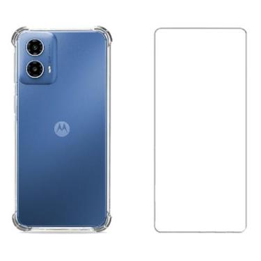 Imagem de Capa Capinha Anti Impacto Para Moto G34 + Pelicula Vidro - Mustangshop